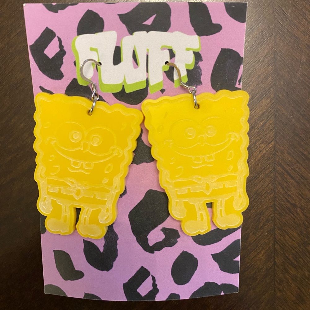 NWT Acrylic Spongebob Earrings
